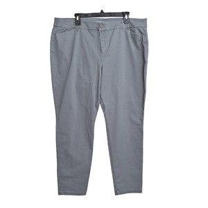 Old Navy Pants Women's Size 18 Skinny Khaki Grey Pockets Stretch Work Uniform